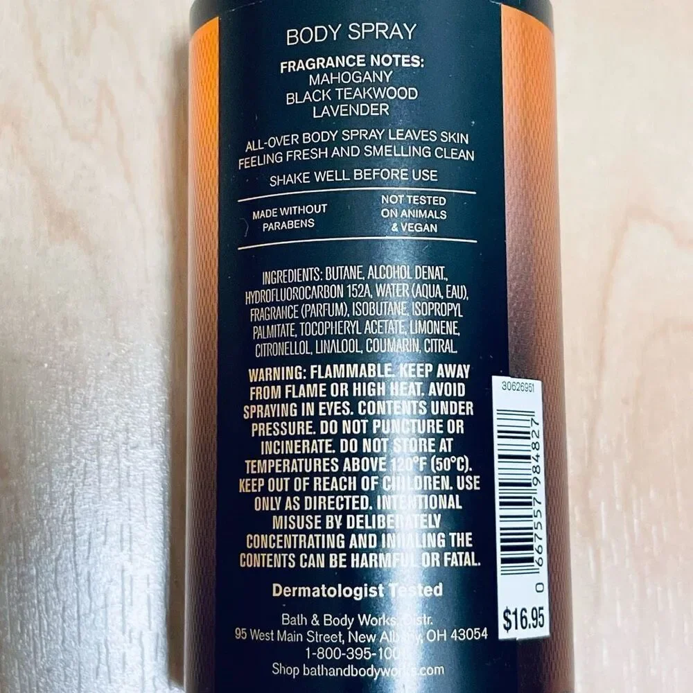NWT Bath & Body Works Lot of 2 MAHOGANY TEAKWOOD Men’s Collection Body Spray